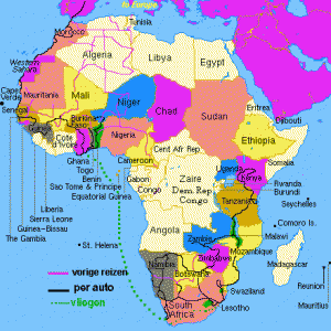afrika routekaart