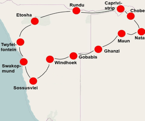 De hoogtepunten Namibië & Botswana (23 dagen)