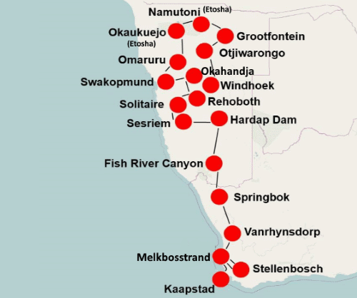 Zuid-Afrika & Namibië per camper (24 dagen)