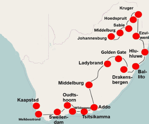 Zuid-Afrika per camper (25 dagen) – Zuidwaarts