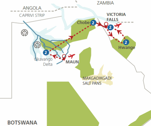 Botswana en Zimbabwe in ‘t wild (11 dagen)