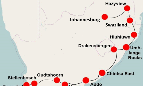 Zuid Afrika En Route (23 dagen)