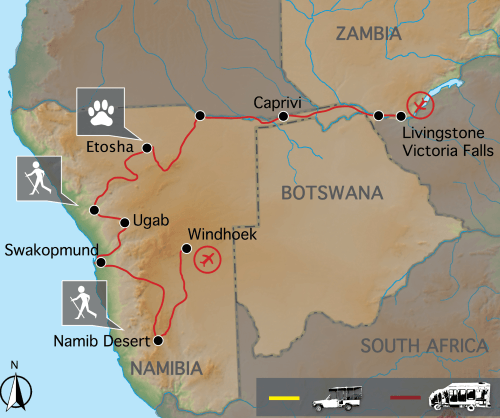 Namibië & Zambezi (17 dagen)