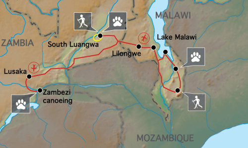 De Wildernis van Zambia & Malawi (18 dagen)