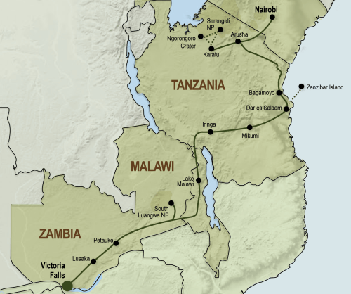 Oost-Afrika avontuur (27 dagen) – Zuidwaarts