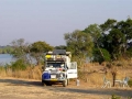Kamp aan de Kafue-rivier
